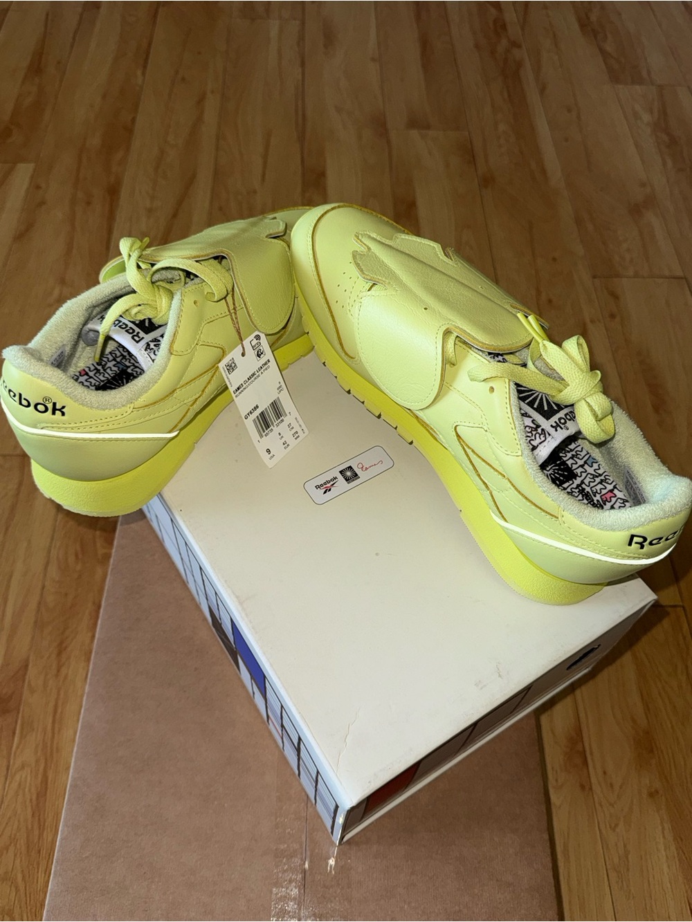 Reebok Classic Leather Eams Elephant Cool Aloe Low-Top Sneakers